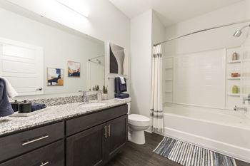 Bathroom with white tub