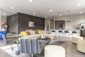 Indianapolis apartment for rent - a living room with a couch and a table