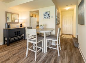 Edgewood apartment for rent - A dining room with a table and chairs  at Seven Oaks Townhomes, Edgewood, Maryland, 21040