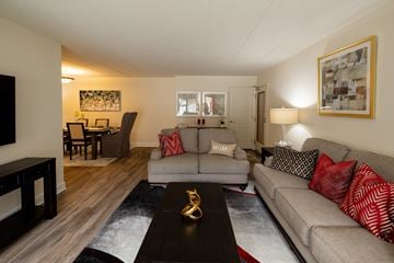 Towson apartment for rent - Living room with two couches and a coffee table at Ivy Hall Apartments*, Towson, Maryland.