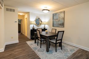 Towson apartment for rent - Dining room with a wooden table and chairs at Ivy Hall Apartments*, Towson