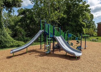 A playground with two slides