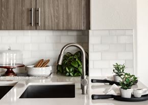 Aliso Viejo apartment for rent - Updated kitchens include subway tile backsplash at City Lights at Town Center Apartments in Aliso Viejo