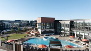 Englewood apartment for rent - Clubhouse pool outdoor amenity at Compass Meridian Apartments in Englewood.