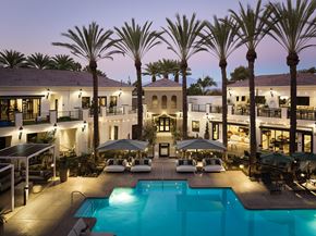 Aliso Viejo apartment for rent - Aerial view of the pool area, clubhouse, and fitness center