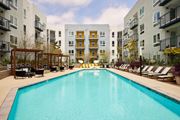 Northridge apartment for rent - Poolside cabanas at at Symmetry apartments in Northridge.
