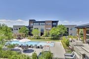 Parker apartment for rent - Shot of the pool and clubhouse at Vela Meridian Apartments in Parker.