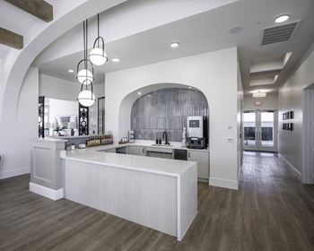 Cafe and leasing building with coffee lounge and highly-programmed garden space