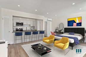 Los Angeles apartment for rent - Studio with Full-Size Kitchen with Countertop Bar, Closets, and Vinyl Flooring