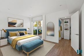 Los Angeles apartment for rent - Bedroom with Walk-In Closet with Built-In Organizers and Patio Access