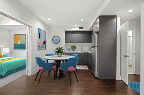 Los Angeles apartment for rent - Kitchen, Dining, and Bedroom with Double-Doors