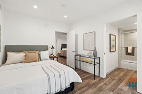 Los Angeles apartment for rent - Bedroom with Recessed Lighting, Vinyl Flooring, and Bathroom