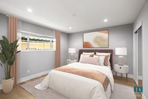 Los Angeles apartment for rent - Bedroom with Mirrored Closet, Vinyl Flooring, and Recessed Lighting