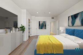 Los Angeles apartment for rent - Bedroom with Recessed Lighting, Vinyl Flooring, and Walk-In Closet