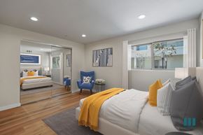 Los Angeles apartment for rent - Bedroom with Mirrored Closet, Vinyl Flooring, and Large-Size Windows