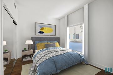 Los Angeles apartment for rent - a bedroom with a bed and a window