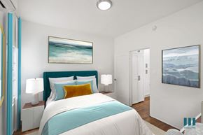 Los Angeles apartment for rent - Bedroom with Hardwood Floors and Large-Size Windows
