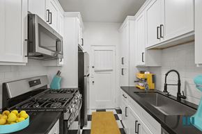 Los Angeles apartment for rent - Kitchen with Stainless-Steel Refrigerator, Stove, Microwave Oven, and Dishwasher