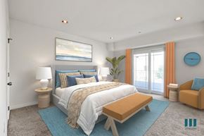 Los Angeles apartment for rent - Large-Size Bedroom with Recessed Lighting, Carpet, and Balcony