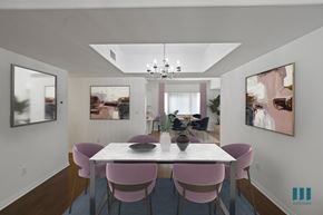 Los Angeles apartment for rent - Dining Room with Chandelier and Vinyl Flooring
