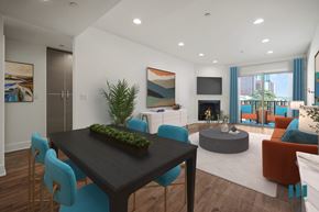 Los Angeles apartment for rent - Open-Concept Dining and Living Room Space with a Patio