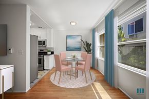 Los Angeles apartment for rent - Dining Room with Large-Size Windows and Vinyl Flooring