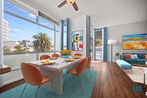 Los Angeles apartment for rent - Open-Concept Dining and Living Room and Patio
