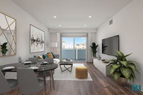 Los Angeles apartment for rent - Living Room with Patio, Recessed Lighting, and Vinyl Flooring