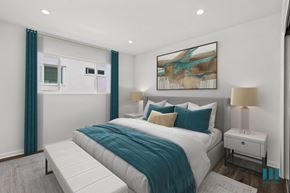 Los Angeles apartment for rent - Bedroom with Recessed Lighting and Vinyl Flooring