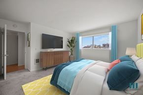 Los Angeles apartment for rent - Spacious Bedroom with Windows and Carpet
