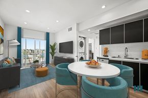 Los Angeles apartment for rent - Open-Concept Kitchen, Dining, and Living Room with Patio -Madison Floor Plan
