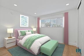 Los Angeles apartment for rent - Bedroom with Mirrored Closet, Vinyl Flooring, and Large-Size Windows