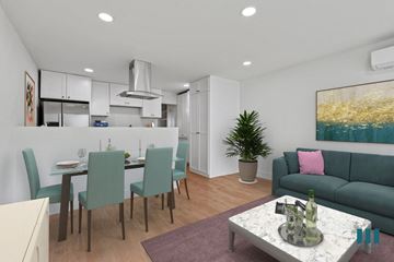 Los Angeles apartment for rent - a living room and dining room with a table and chairs