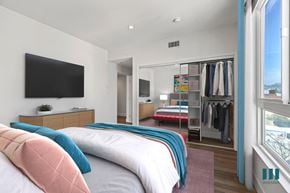 Los Angeles apartment for rent - Bedroom with Large-Size Windows, Mirrored Closet, and Vinyl Flooring