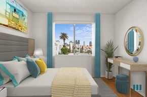 Los Angeles apartment for rent - Bedroom with Vinyl Flooring and Large-Size Windows