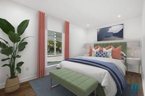 Venice apartment for rent - Bedroom with Large-Size Windows, Vinyl Flooring, and Recessed Lighting