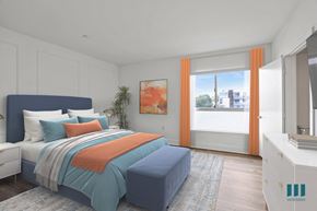 Los Angeles apartment for rent - Bedroom with Large-Size Windows, Vinyl Flooring, and Recessed Lighting