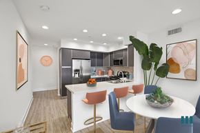 Los Angeles apartment for rent - Open-Concept Kitchen with Countertop Bar and Energy-Efficient Appliances