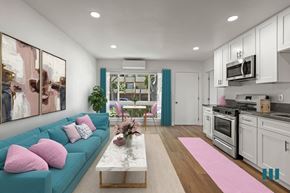 West Hollywood apartment for rent - Open-Concept Kitchen, Dining, and Living Room Space