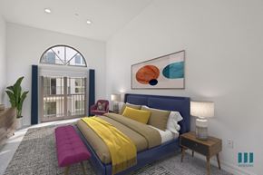 Los Angeles apartment for rent - Bedroom with Large-Size Windows and Balcony