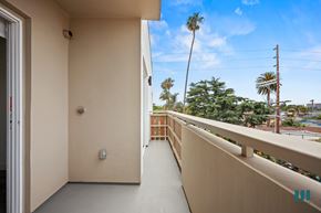 Venice apartment for rent - Balcony with View of Palm Trees at Venice Wave by Wiseman, Venice, CA, 90291