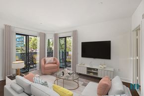 Los Angeles apartment for rent - Living Room with Vinyl Flooring, Recessed Lighting , and Patio
