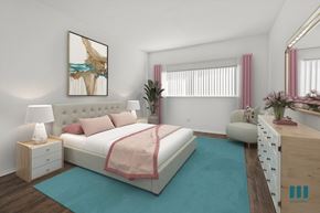 Los Angeles apartment for rent - Bedroom with Vinyl Flooring and Large-Size Window