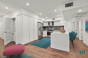 Los Angeles apartment for rent - Kitchen with Stainless-Steel Refrigerator, Stove, Dishwasher, and an In-Unit Washer & Dryer