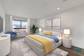 Los Angeles apartment for rent - Spacious Bedroom with Vinyl Flooring, Recessed Lighting, and Large-Size Windows