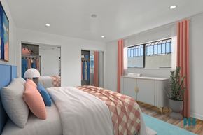 Los Angeles apartment for rent - Bedroom with Two Closets, Vinyl Flooring, and Recessed Lighting