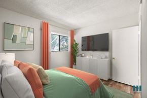 Los Angeles apartment for rent - Bright Bedroom with Vinyl Flooring and Windows