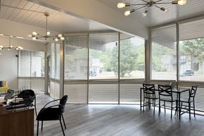 Birmingham apartment for rent - a dining room with windows and a table and chairs at Spring Lake Cove Apartments, Birmingham, 35215
