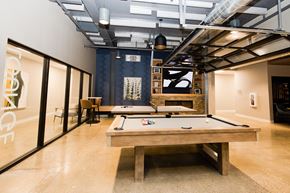 South Bend apartment for rent - a billiards table in a room with a pool table