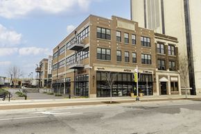 South Bend apartment for rent - a brick building on the corner of a city street